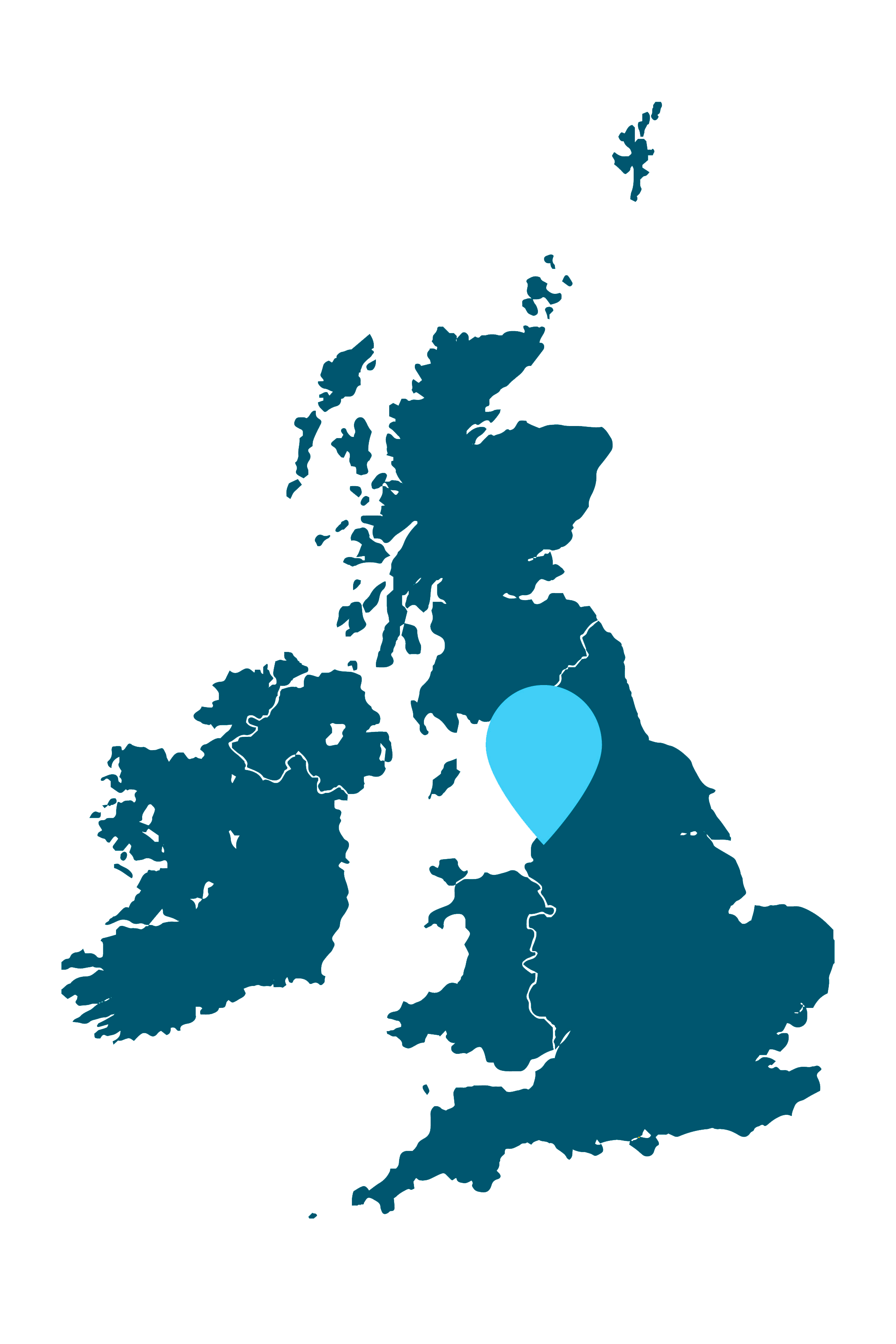 Position of Ribble Estuary on UK map