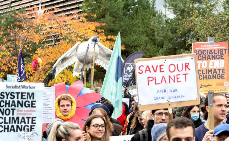 Protesters on march