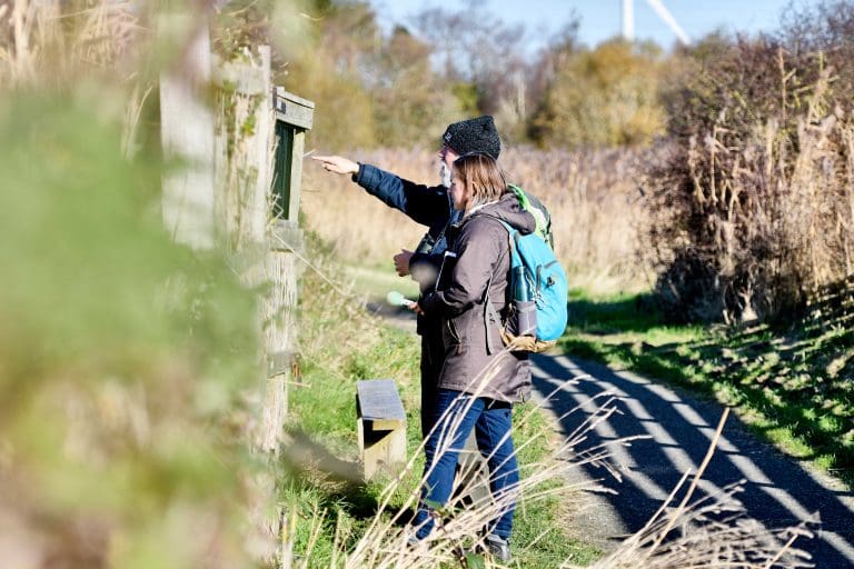 Visitors at an RSPB nature reserve