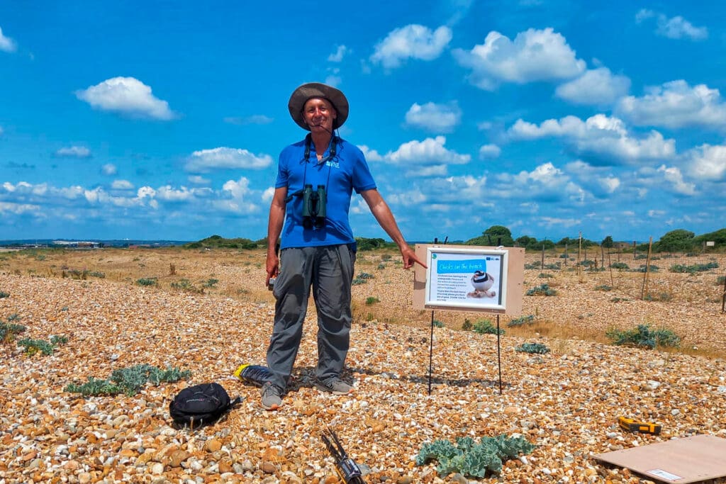 Sign to help protect Ringed Plover nesting sites.