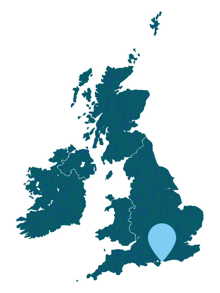 Location of RSPB Medmerry and Pagham Habour on the UK map