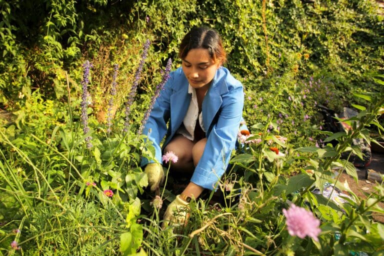 Woman gardening