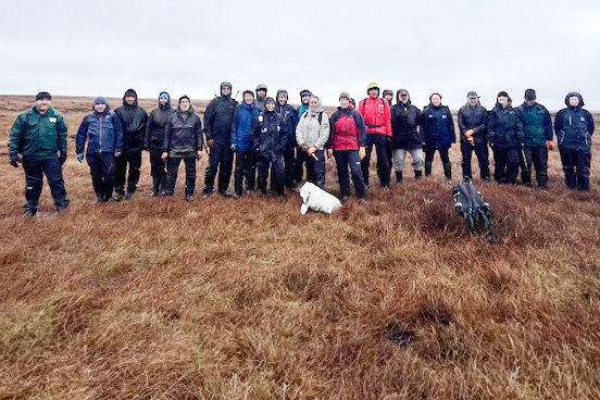 The volunteer team at RSPB Dove Stone