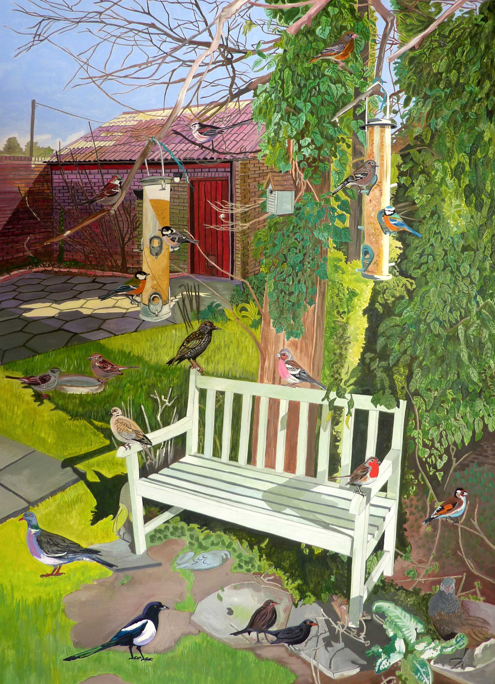 David’s painting depicting his Big Garden Birdwatch