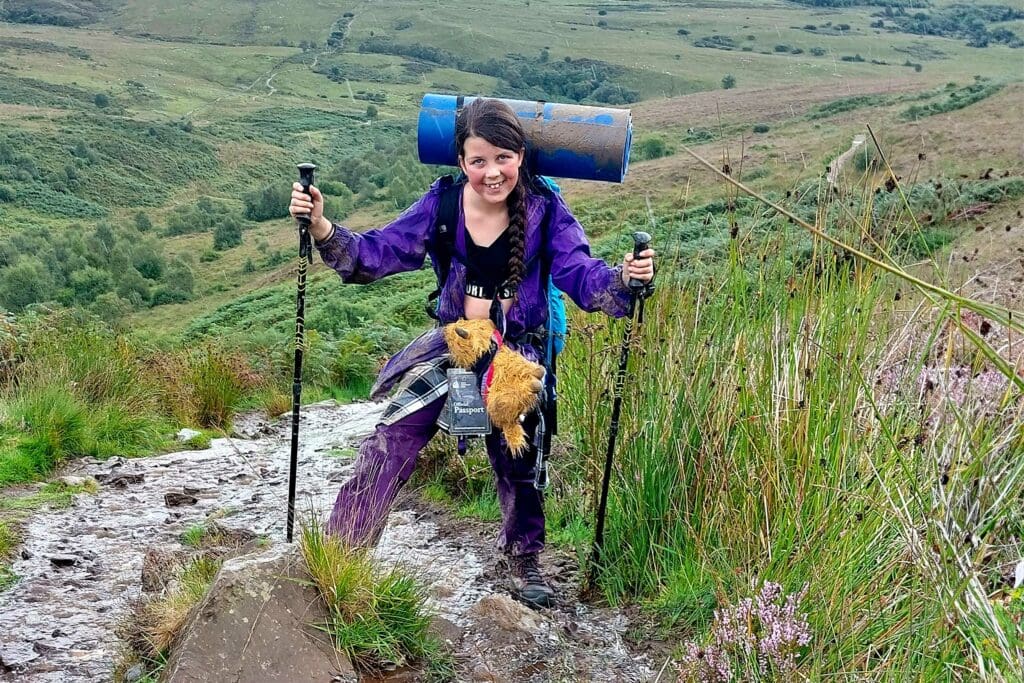 Tiffany Squire hiking the West Highland Way