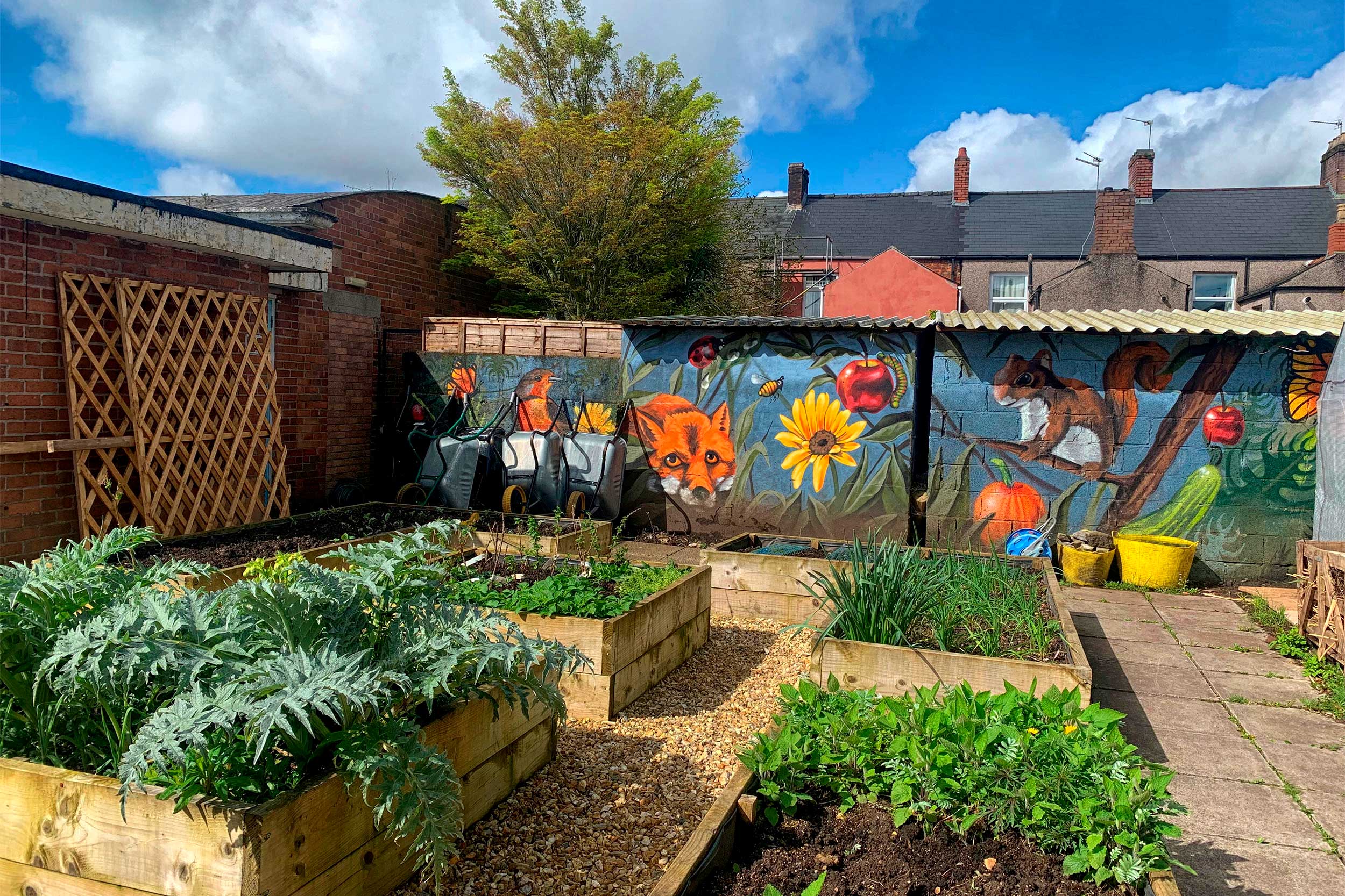 The back of Maindee community centre in Newport, South Wales