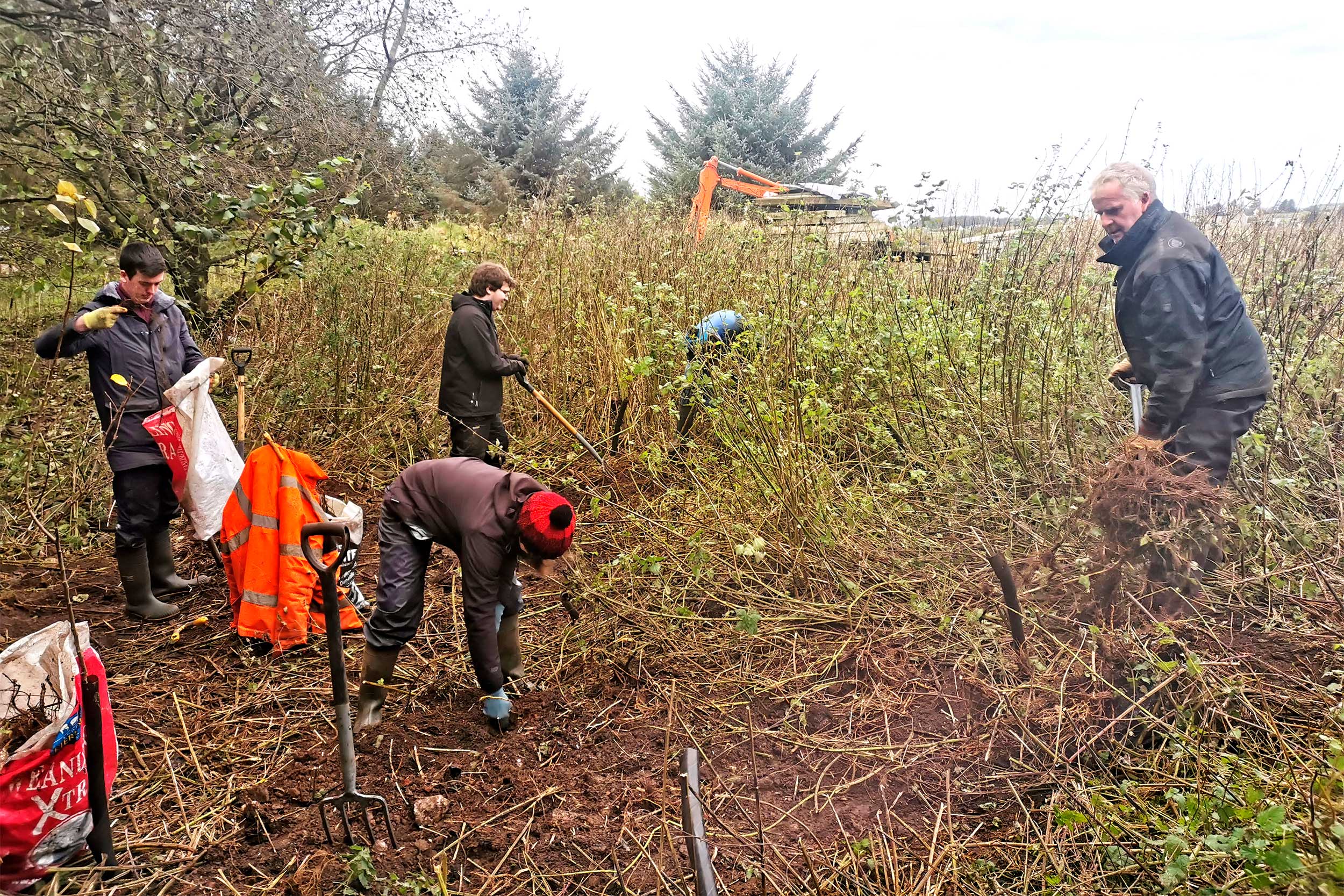 Volunteers at work on Rathlin Island