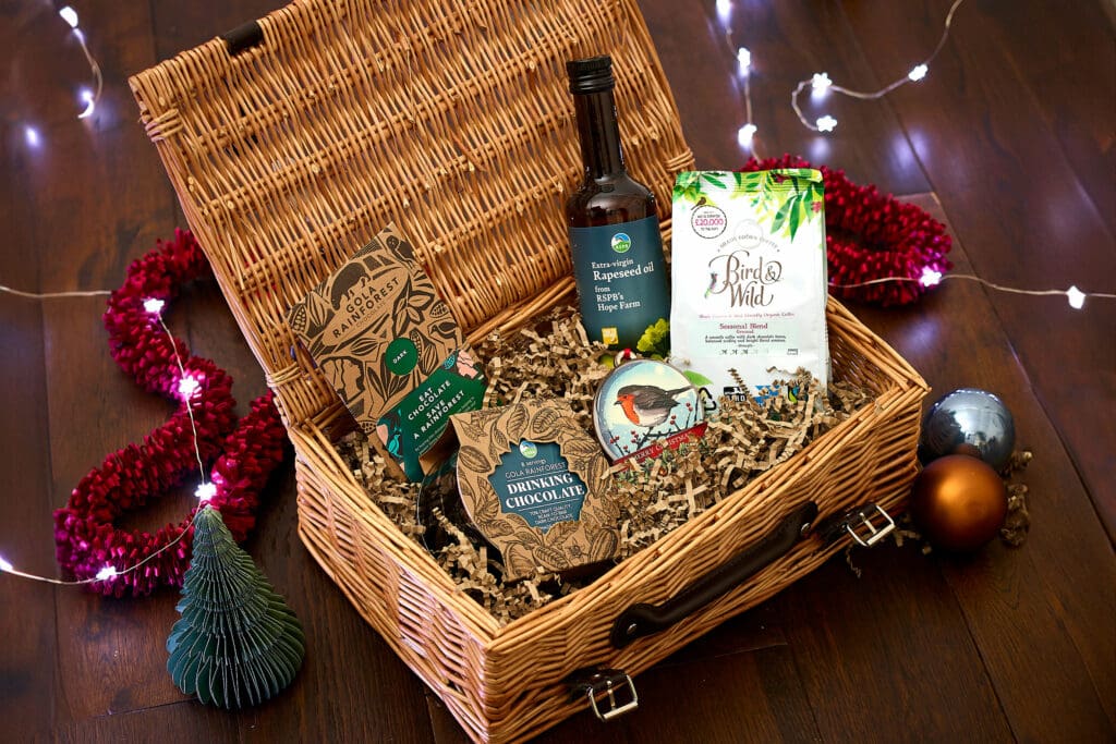 Best of RSPB sustainable Christmas gift hamper. Photo: RSPB