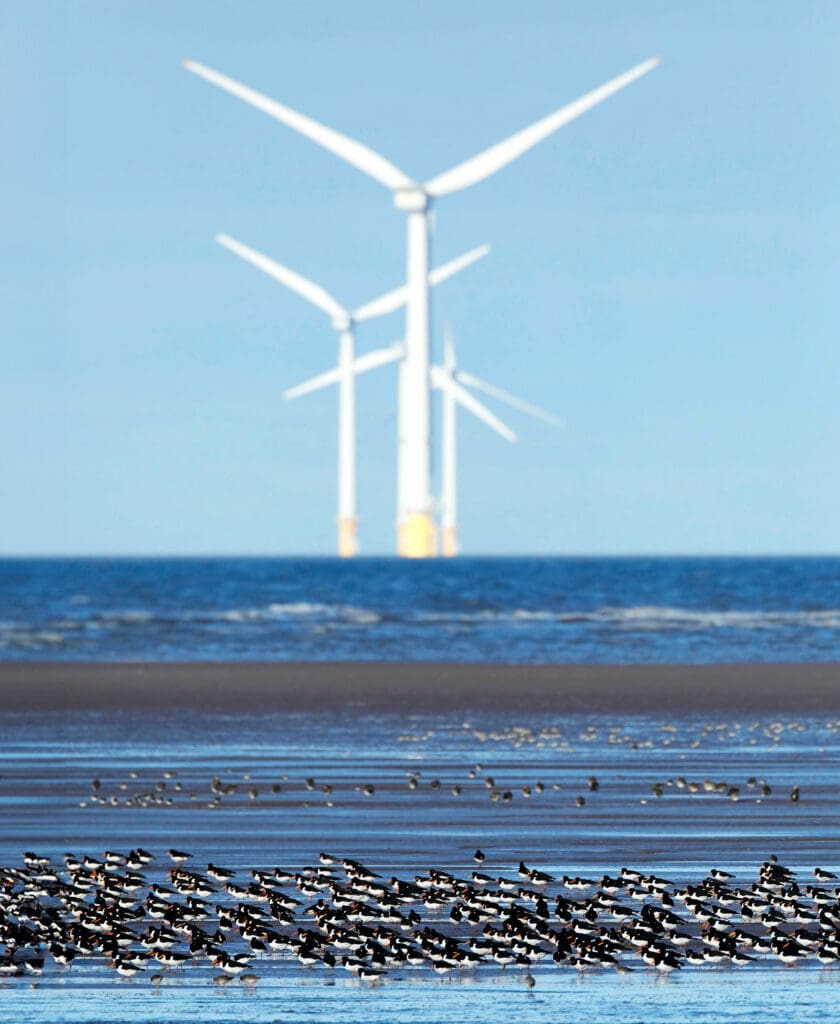 Wind turbines on the Wirral