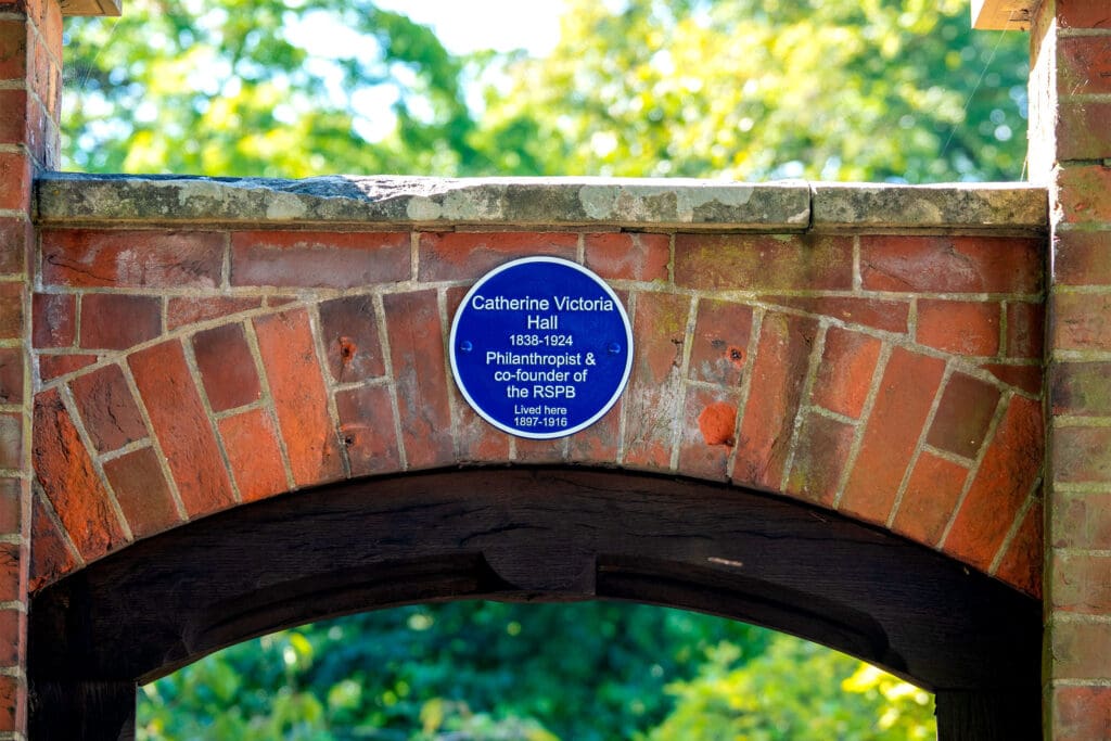 The Blue Plaque was unveiled at Little Squerries, Westerham, where Catherine Hall lived from 1897 to 1916.