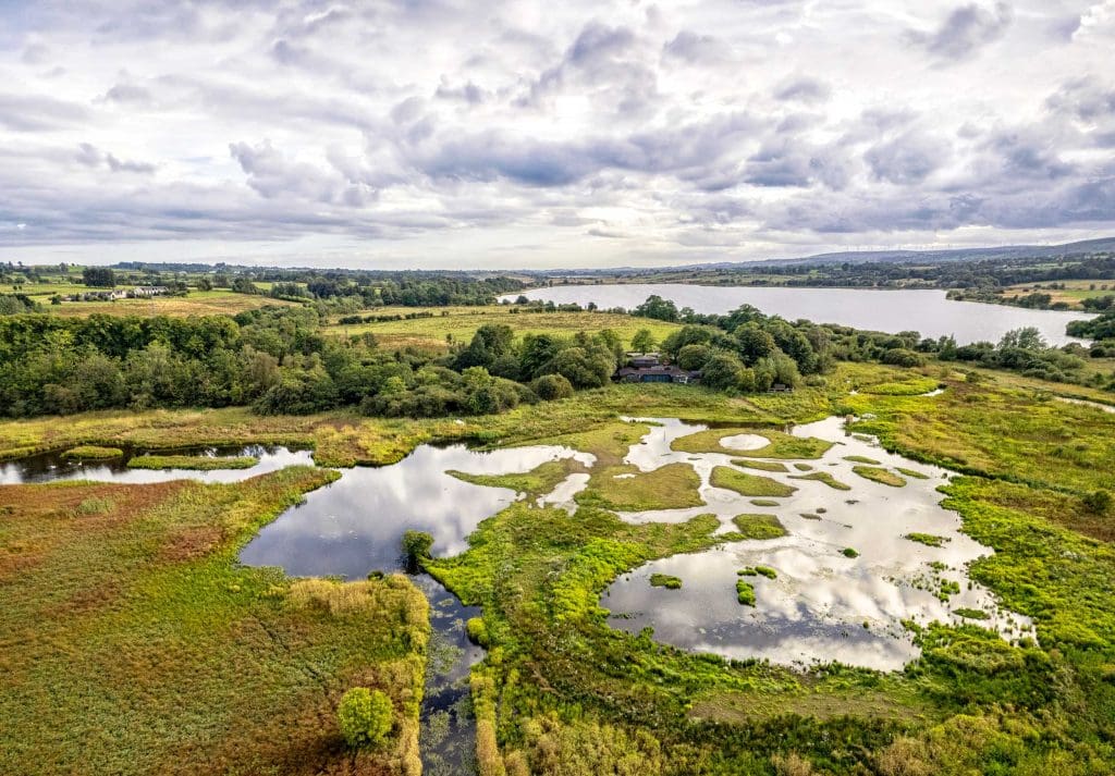 An aerial view of RSPB Lochwinnoch