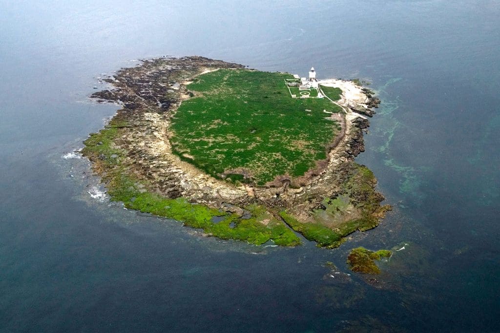 An aerial show of Coquet Island