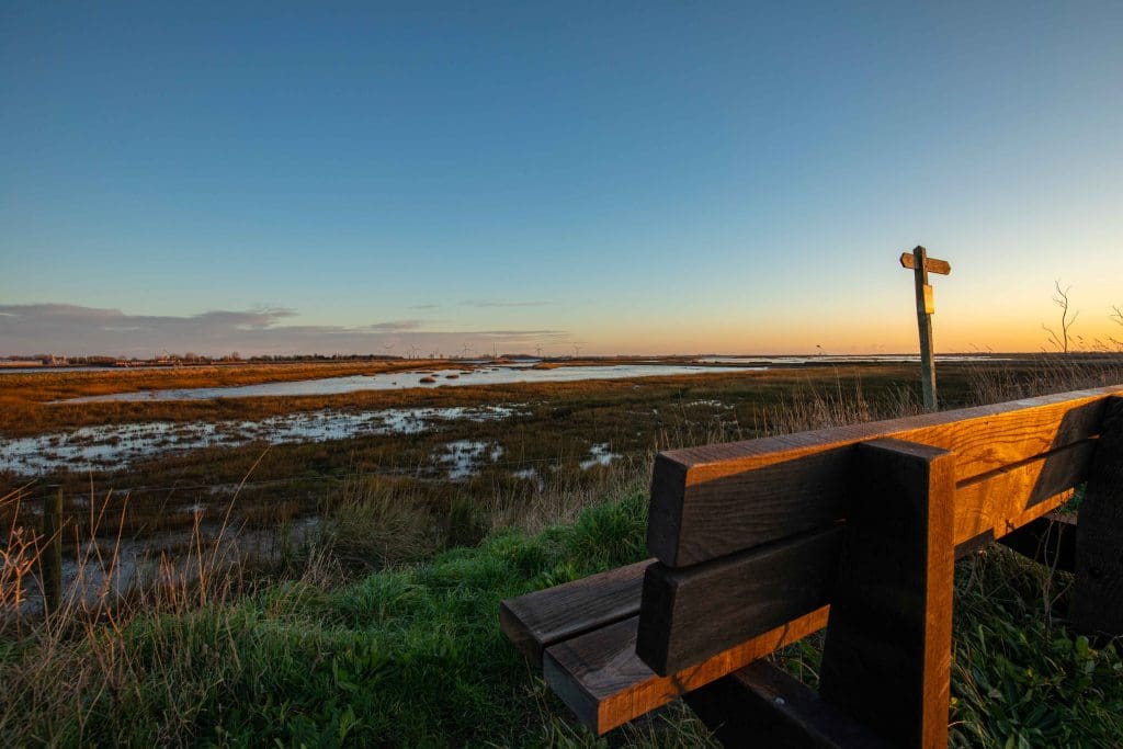 IMAGE.RSPB_1012794-RSPB-Ben-Andrew sunset over a sparse estuary landscape